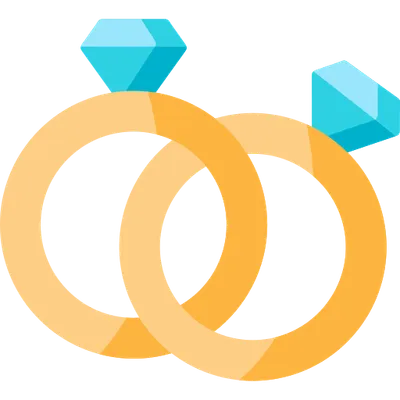 2 wedding rings linked together